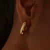Humble + Heart Chunky Drop Gold Hoop Earrings