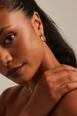 Humble + Heart Chunky Oval EOL Gold Hoop Earrings