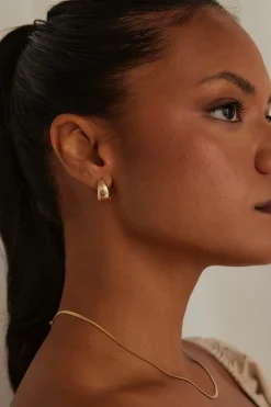 Humble + Heart Chunky Oval Gold Earrings