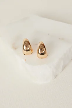 Humble + Heart Chunky Oval Gold Earrings