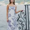 Stories be Told Citizen Navy Silhouette Strappy Maxi Dress