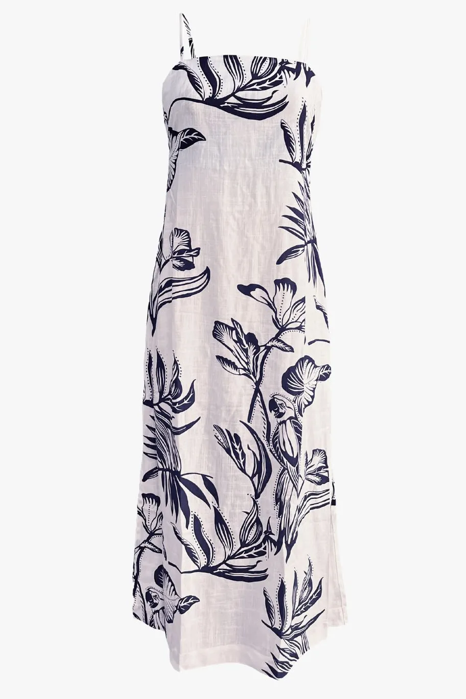 Stories be Told Citizen Navy Silhouette Strappy Maxi Dress