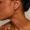 Humble + Heart Classic Diamante Gold Huggie Earrings