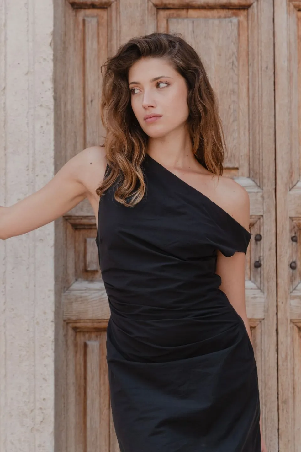 Stories be Told Classified Black Off Shoulder Tuck Maxi Dress