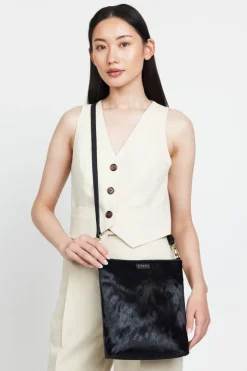 Saben Claudette Crossbody Black Haircalf Crossbody Bag