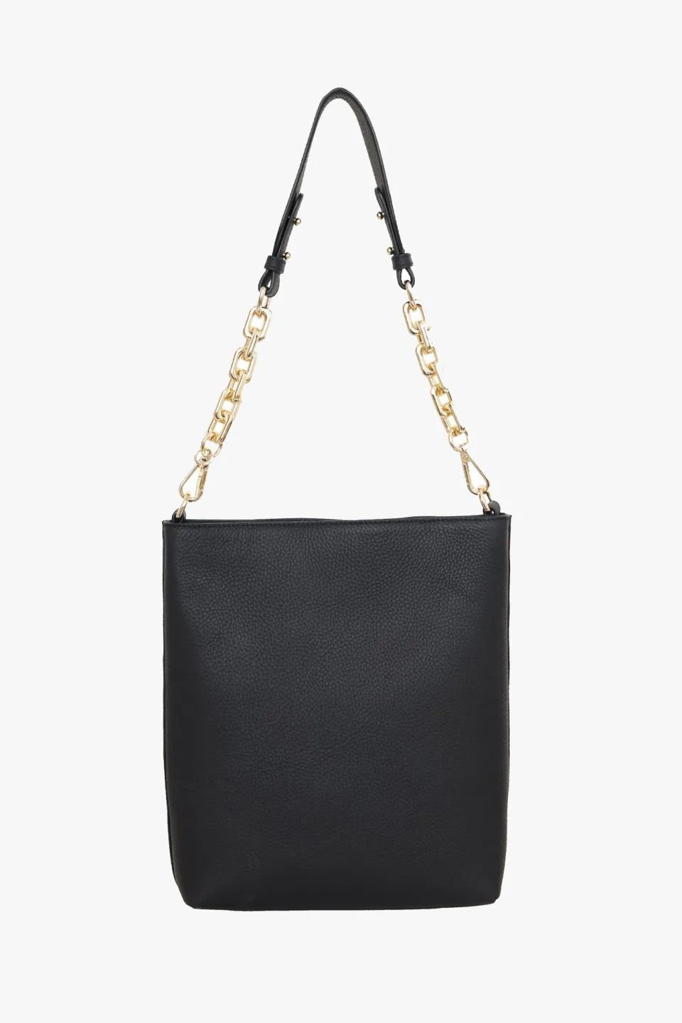 Saben Claudette Crossbody Black + Gold Chunky Chain Handle