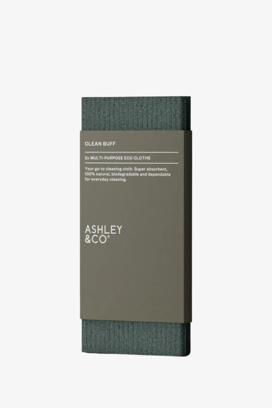 Ashley + Co Clean Buff Hushed Kale 2 Pack Multi Purpose Eco EOL Cloths