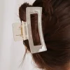 Love Lulu Clear White Large Claw Clip