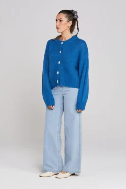 Thing Thing Cleo Cobalt Blue Wool Cardigan
