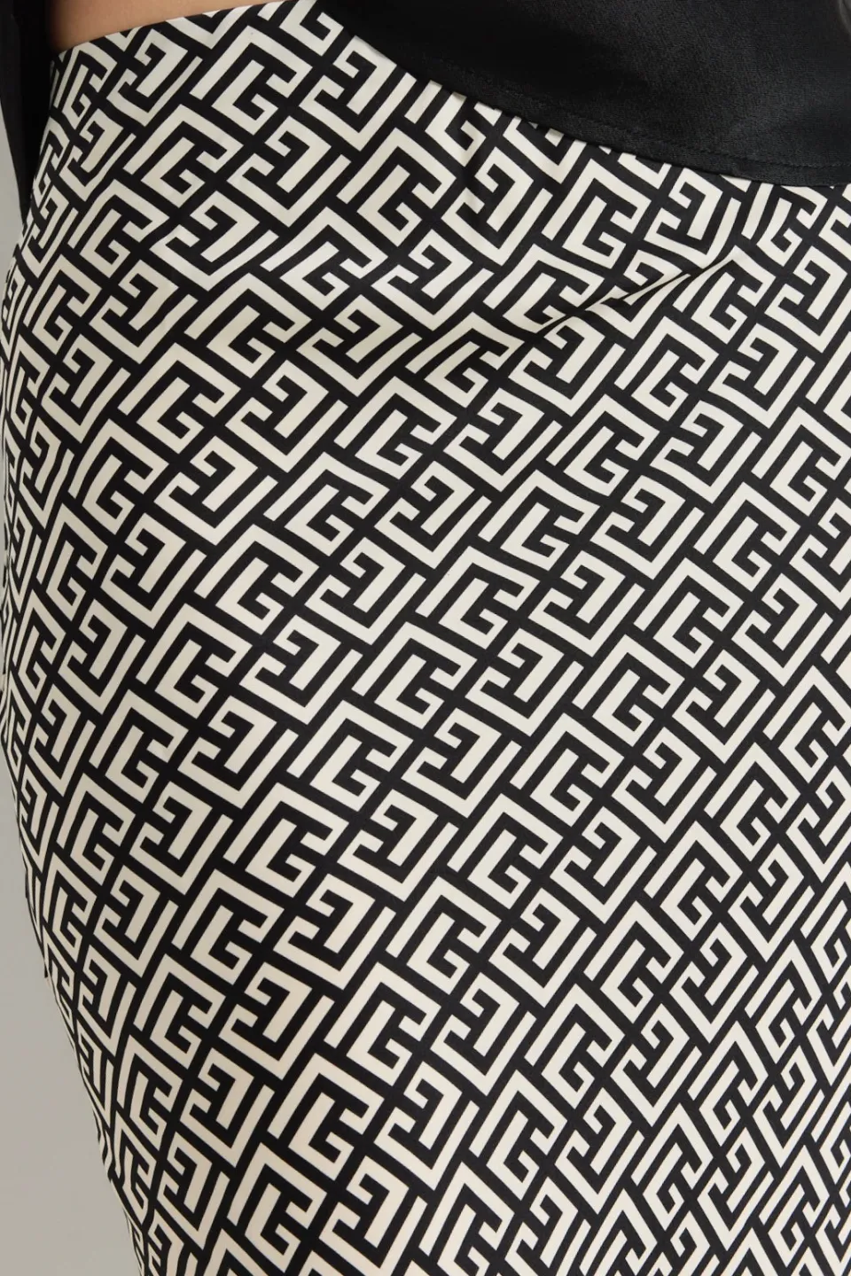 Among the Brave Cleo Geometric Satin Bias Cut Midi Skirt