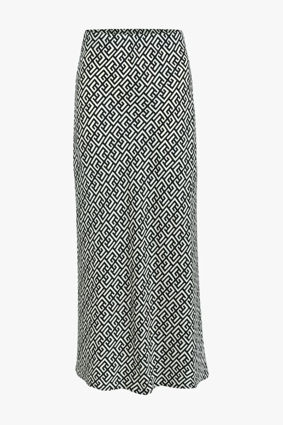 Among the Brave Cleo Geometric Satin Bias Cut Midi Skirt