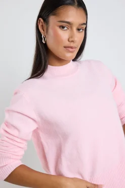 Ivy + Jack Cloud Blush Funnel Neck Knit Jumper
