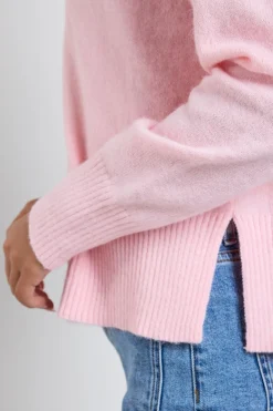 Ivy + Jack Cloud Blush Funnel Neck Knit Jumper