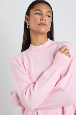 Ivy + Jack Cloud Blush Funnel Neck Knit Jumper