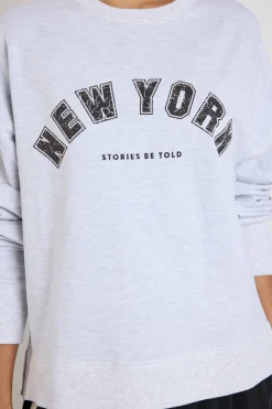 Stories be Told Club Snow Marle NY Printed Sweatshirt