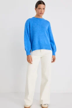 Ivy + Jack Cluster Azure Blue Crewneck Jumper