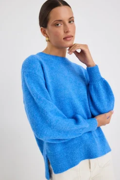 Ivy + Jack Cluster Azure Blue Crewneck Jumper