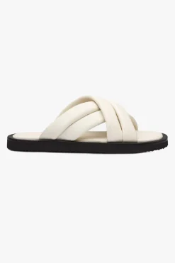 Sol Sana Coast Off White Leather Crossover Slide