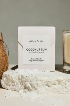 Willow u0026 Mae Coconut Sun Sea Salt + Coconut 210g Soy Candle