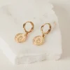 Humble + Heart Coin EOL Huggie Gold Earrings