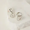 Humble + Heart Coin Huggie Rhodium EOL Earrings