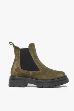 Zoe Kratzmann Compass Green Suede Chelsea Low Boot