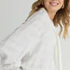 Ivy + Jack Compassion Ivory Texture Tie Front Blouse