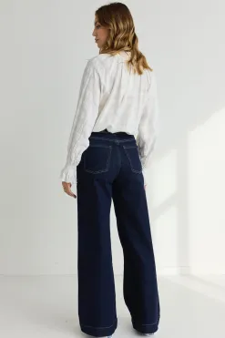 Ivy + Jack Compassion Ivory Texture Tie Front Blouse