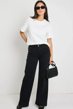 Stories be Told Concert Black Mid Rise Wide Leg Pocket Jean