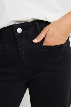 Stories be Told Concert Black Mid Rise Wide Leg Pocket Jean