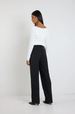 Ivy + Jack Confidential Black Soft Touch Longer Length Elastic Back Pants