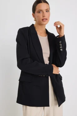 Ivy + Jack Cooper Black Double Breasted Classic Blazer