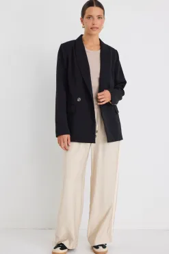 Ivy + Jack Cooper Black Double Breasted Classic Blazer