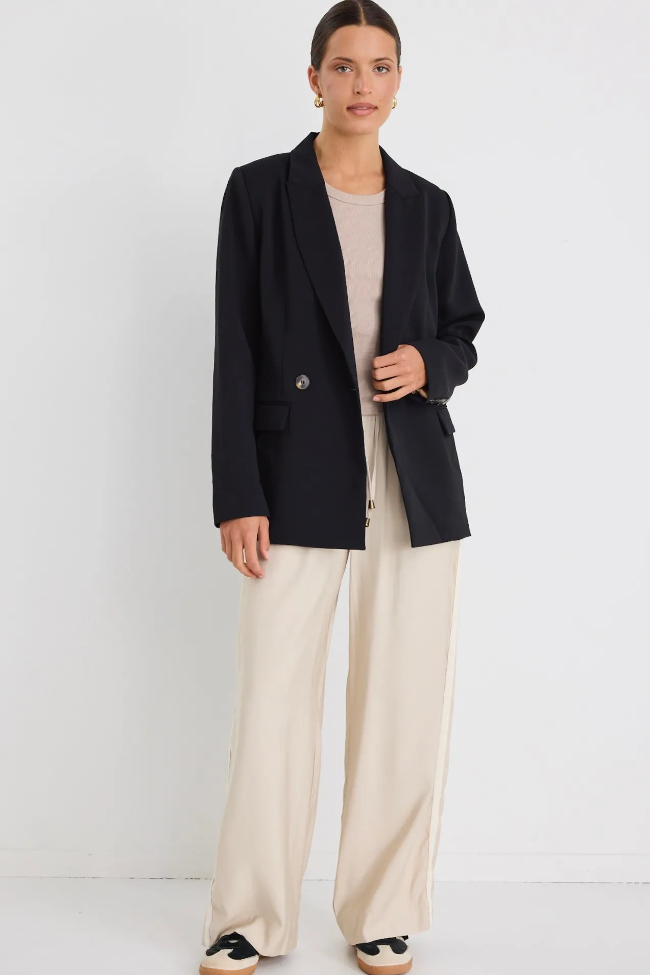 Ivy + Jack Cooper Black Double Breasted Classic Blazer