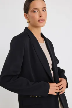 Ivy + Jack Cooper Black Double Breasted Classic Blazer