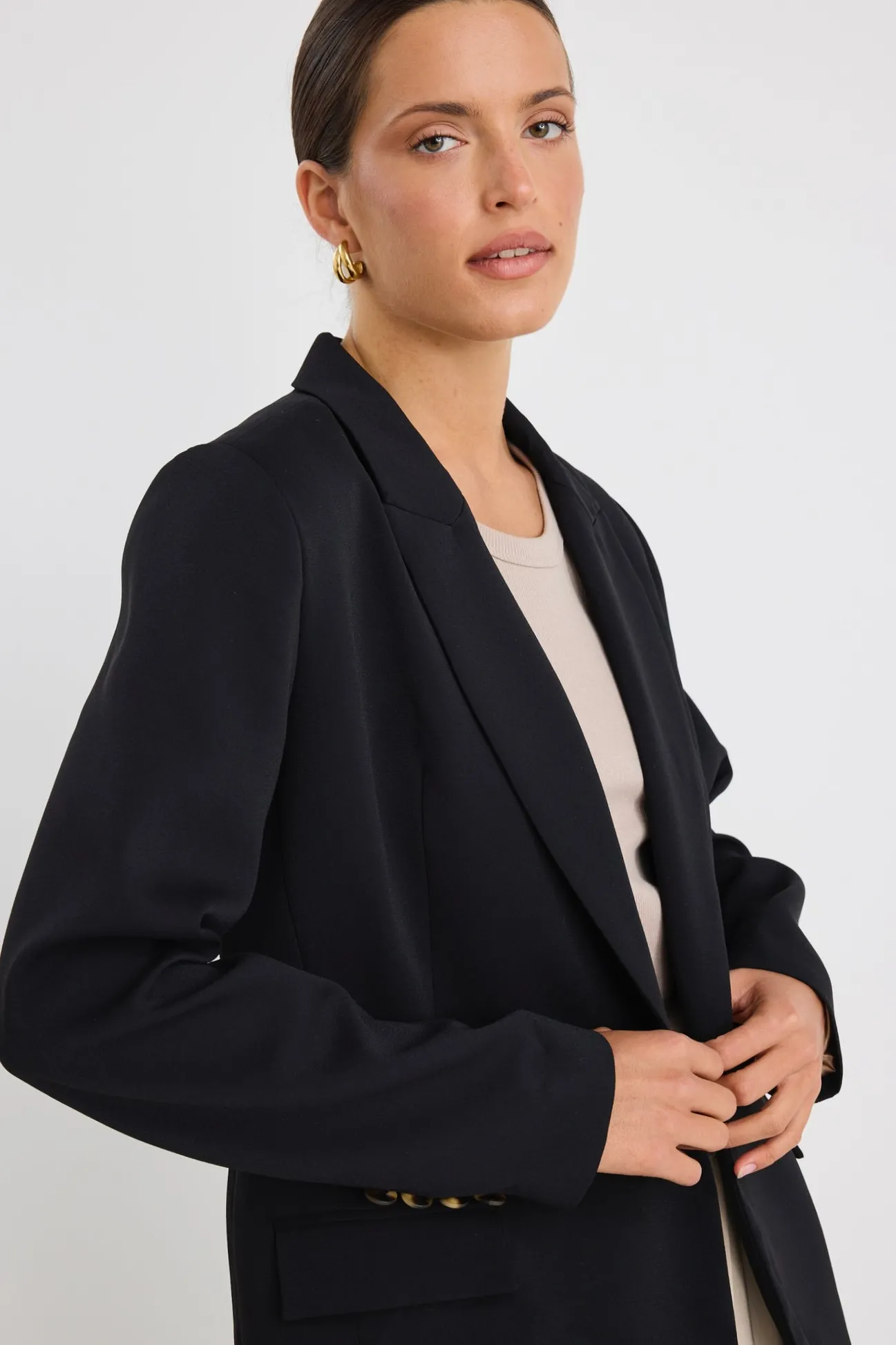 Ivy + Jack Cooper Black Double Breasted Classic Blazer