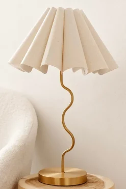 Paola + Joy Cora Gold Natural Table Lamp