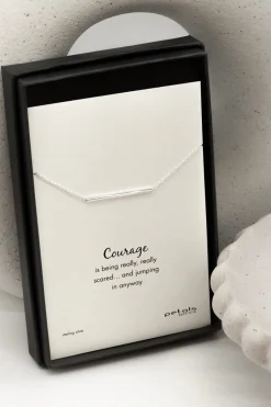Petals Courage Bar EOL Sterling Silver Necklace