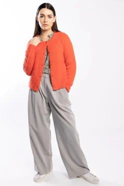 Drama The Label Cozy Fire Red Alpaca Blend Cardi