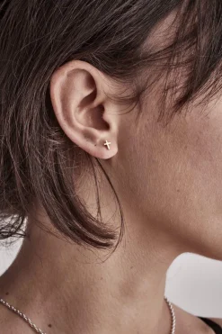 Stolen Girlfriends Club Cross Studs Gold Plated