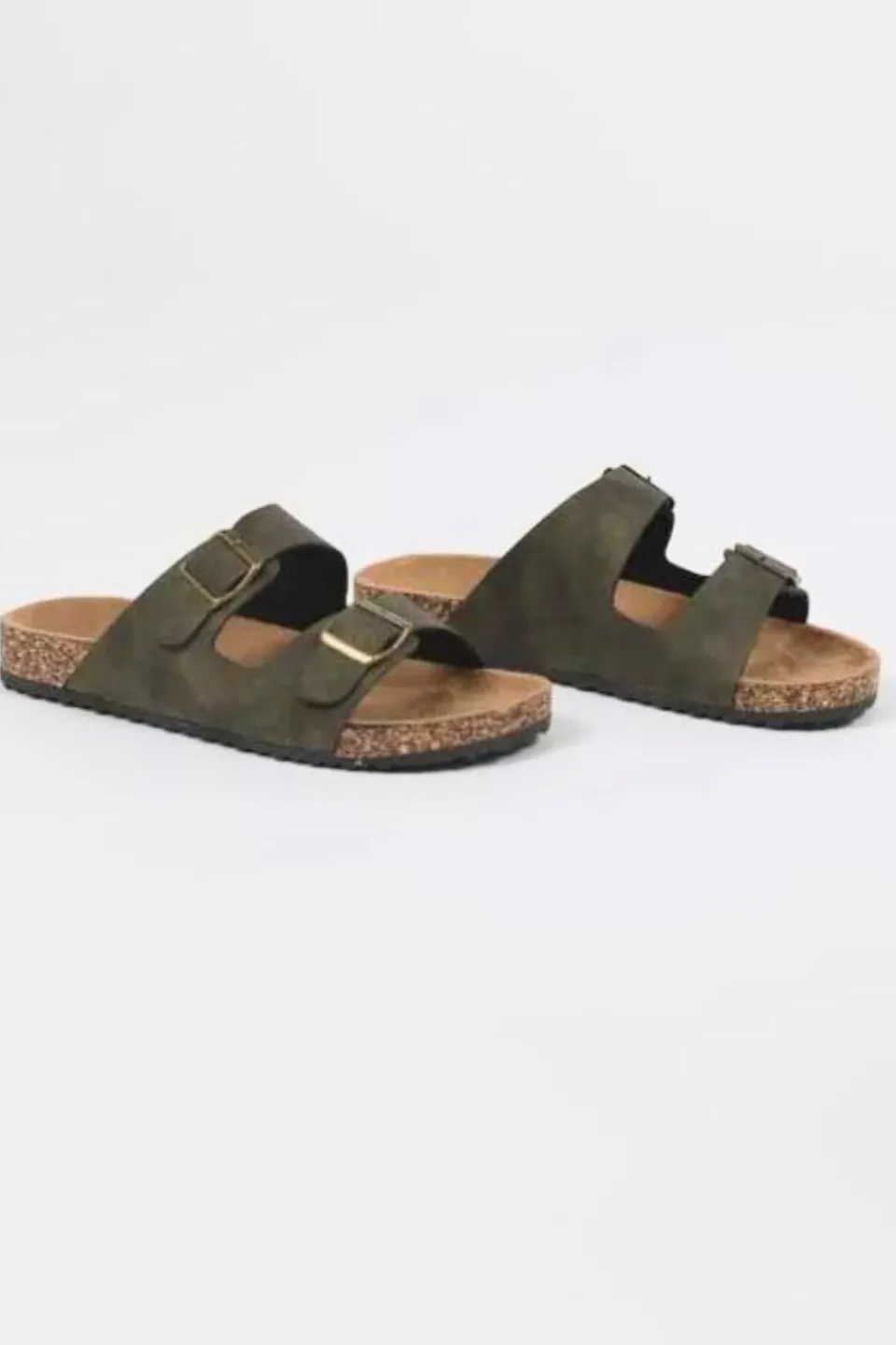 Humidity Lifestyle Cruise Double Buckle Khaki Slide