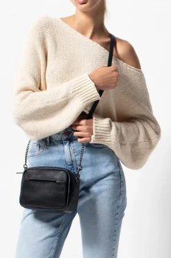 Status Anxiety Cult Crossbody with Chain Black Bag