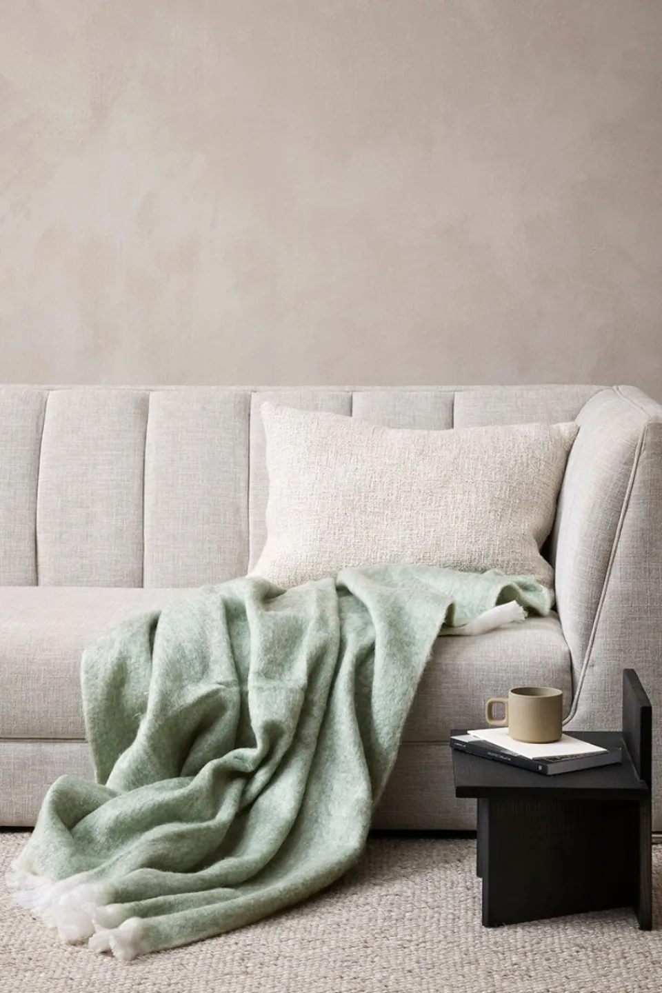 Baya Cyprian Textured Oatmeal Feather Inner 40x60cm Cushion