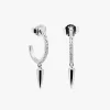 Murkani Dagger Diamante Sterling Silver Hoop EOL Earrings