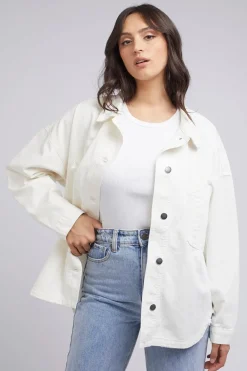 All About Eve Dale Vintage White Denim Shacket