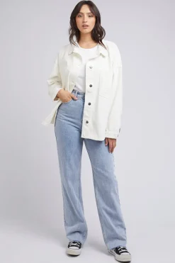 All About Eve Dale Vintage White Denim Shacket