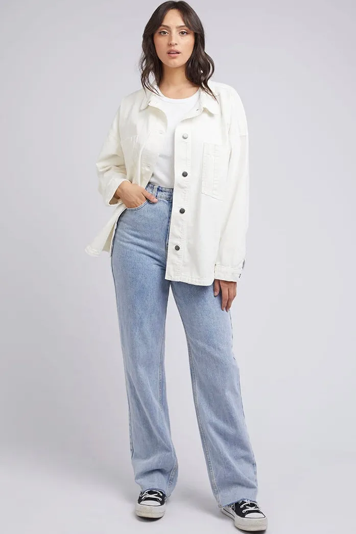 All About Eve Dale Vintage White Denim Shacket