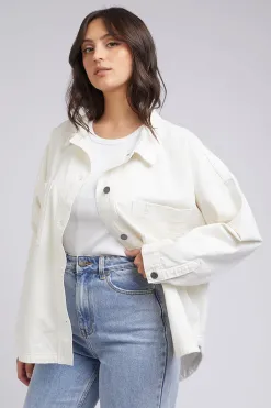 All About Eve Dale Vintage White Denim Shacket