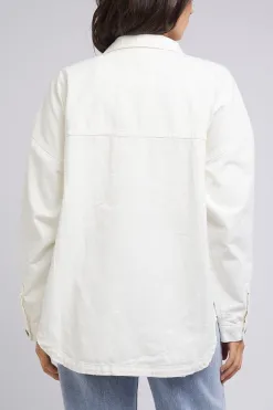 All About Eve Dale Vintage White Denim Shacket
