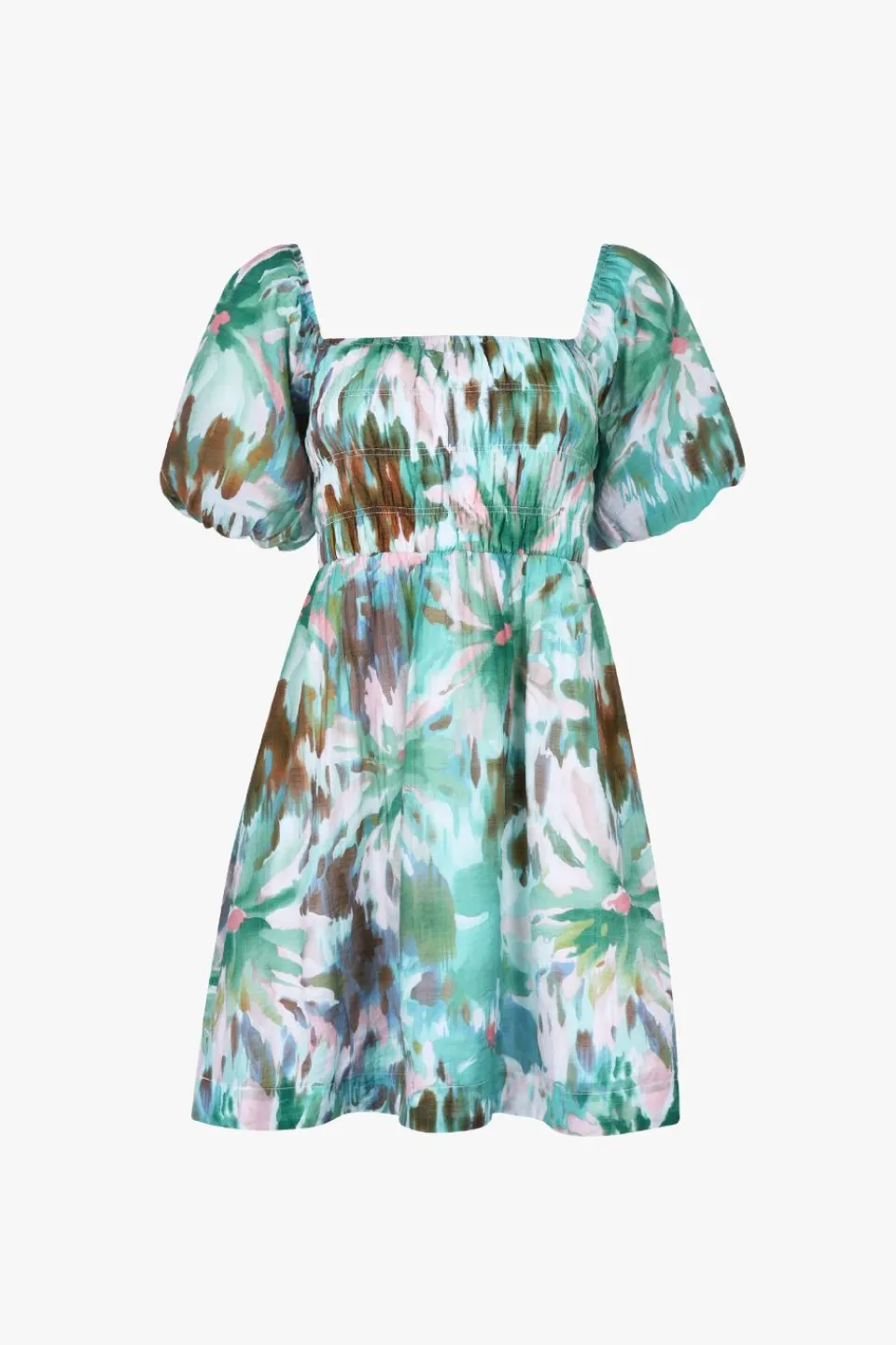 Love Lulu Dance Jungle Puff Sleeve Mini Dress
